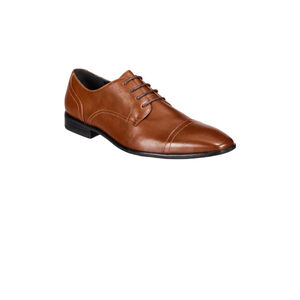 Alfani Men's Brown Leather Cap Toe Oxfords Shoe